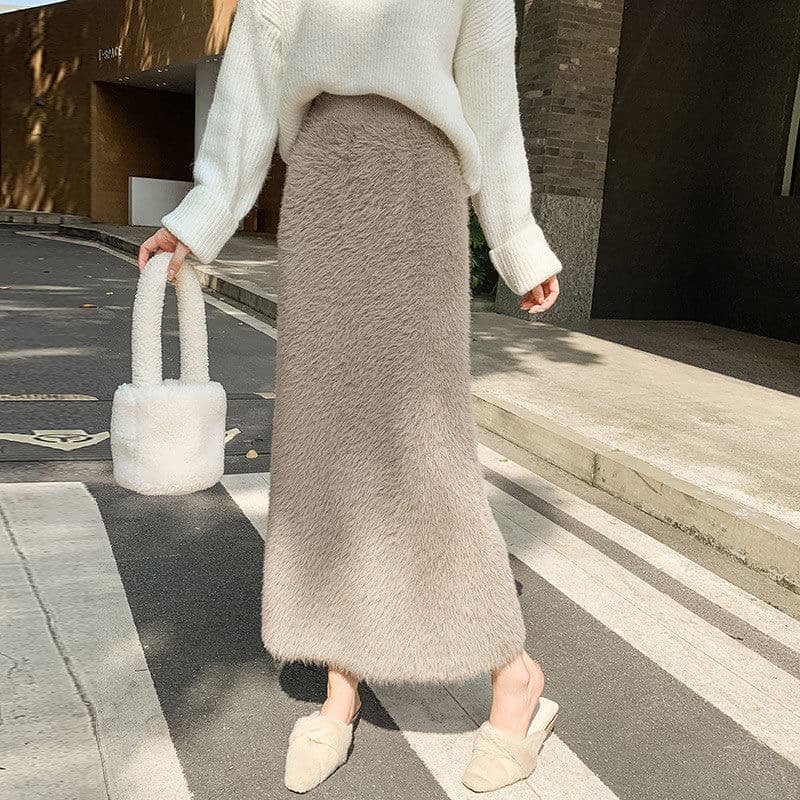 ママコーデ ふんわりもこもこロングスカート