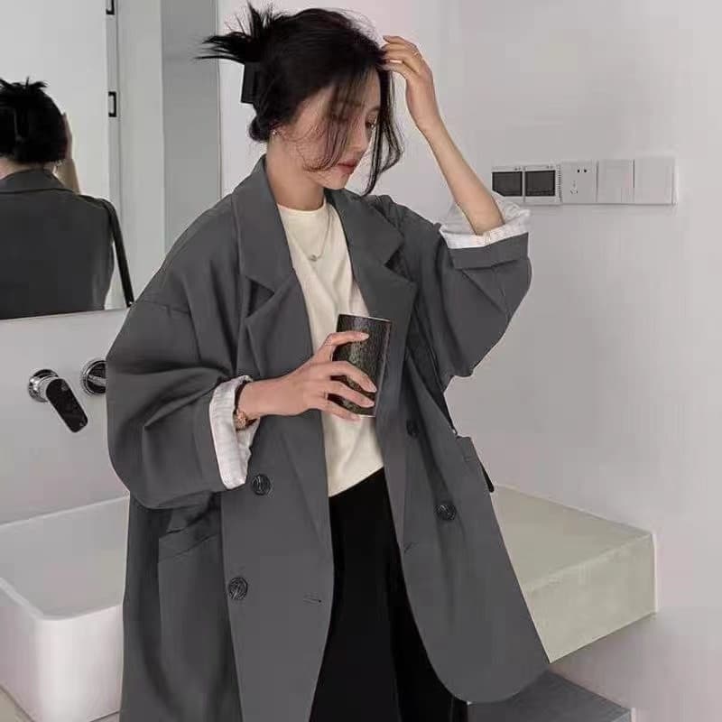 ママコーデ ゆったりシルエットロングジャケット