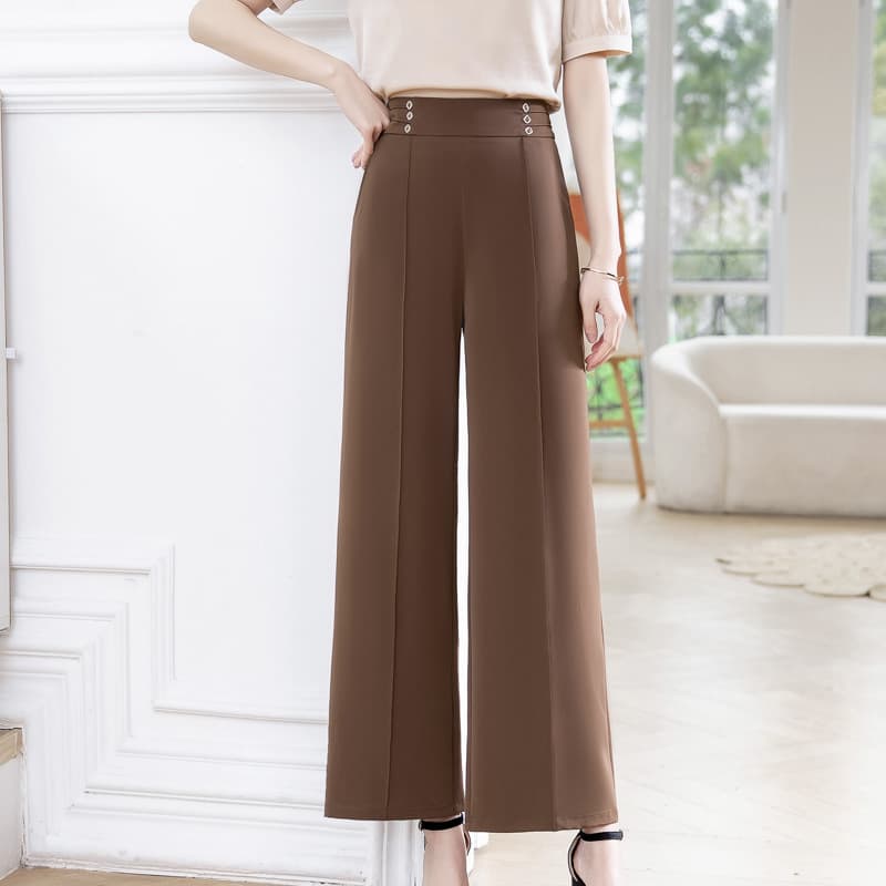 ママコーデ リラックスワイドストレートパンツ