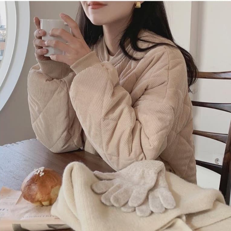 ママコーデ やわらかコーデュロイブルゾン