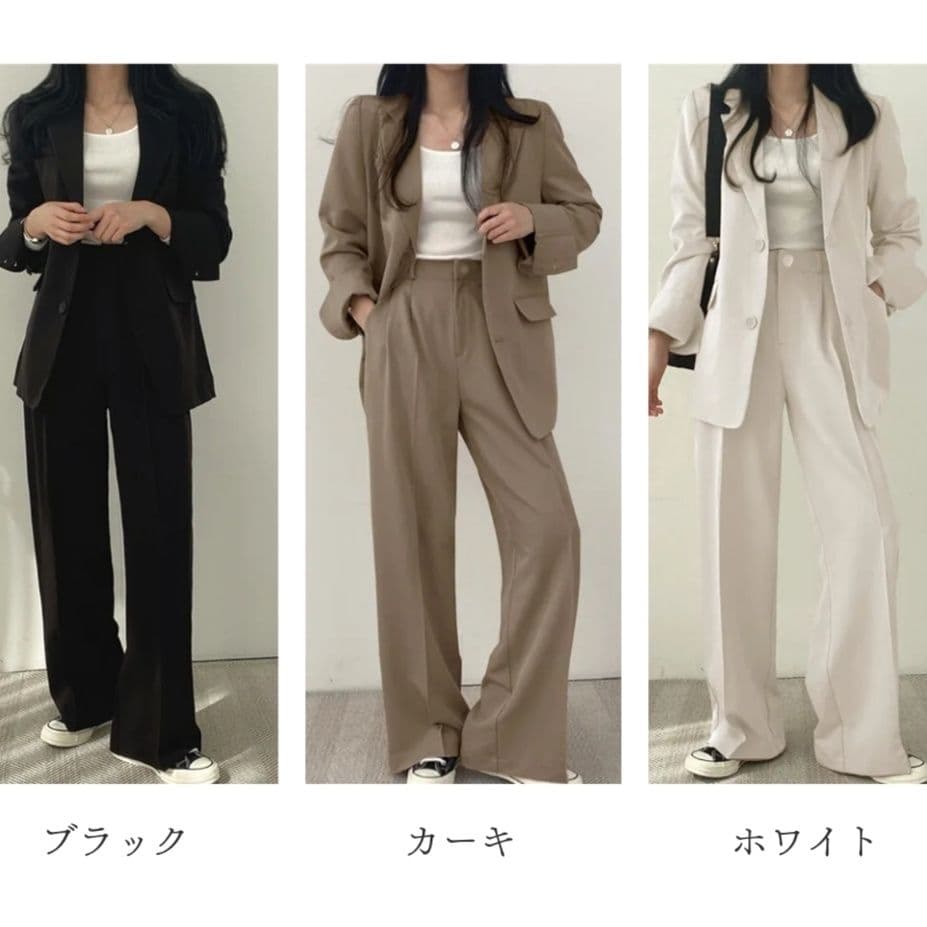 卒業式スーツ レディース上下セット きれいめママコーデ 長袖ジャケット