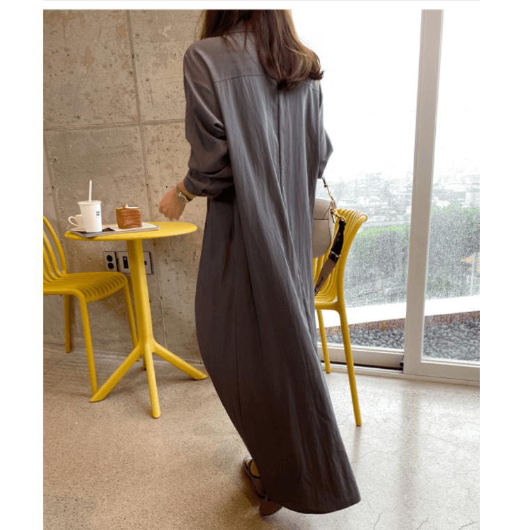 ママコーデ ママコーデ ゆったりシルエットロングワンピース