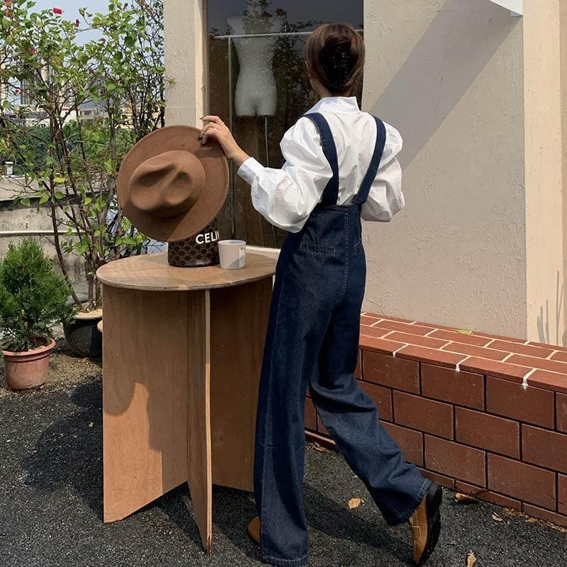 ママコーデ ゆったりシルエット デニムサロペット