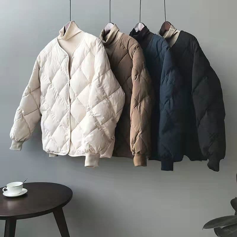 ママコーデ ふんわりキルティングブルゾン