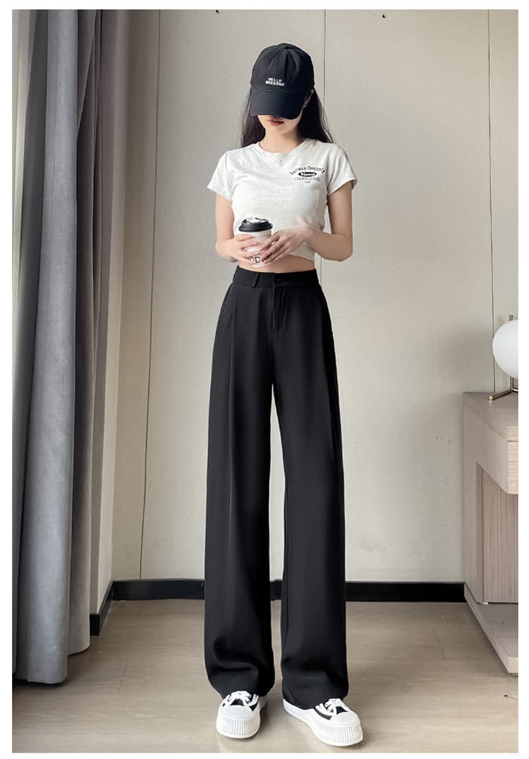 ママコーデ ゆったりストレート美脚パンツ