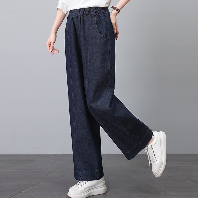 ママコーデ ゆったり楽ちん ママの細見えデニムパンツ