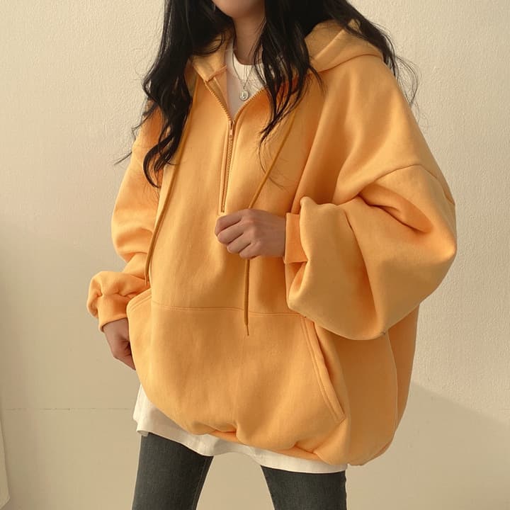 ママコーデ 公園お出かけ秋冬パーカー 女性用フード付き大きめシルエット