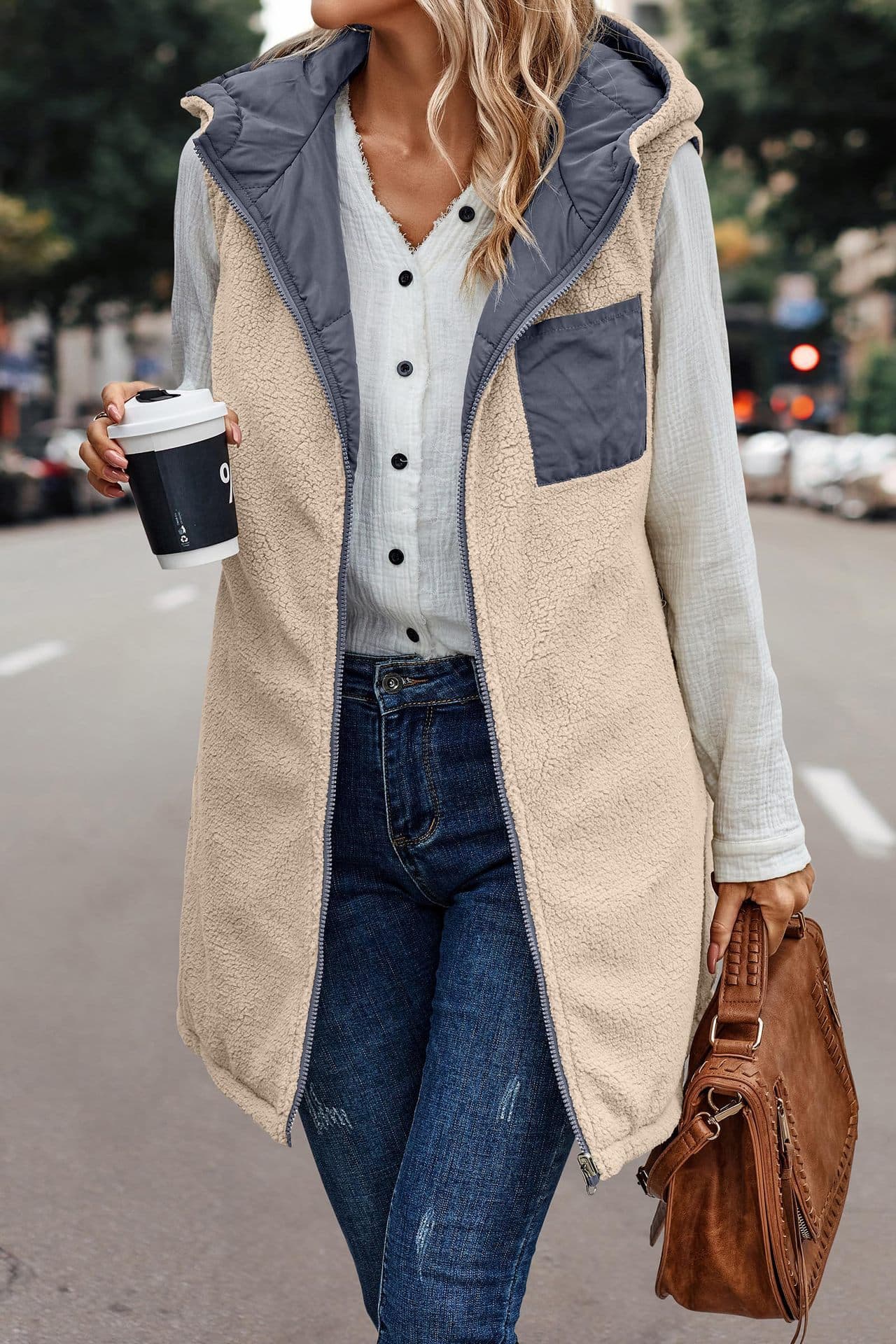ママコーデ ママのための中綿ロングベスト