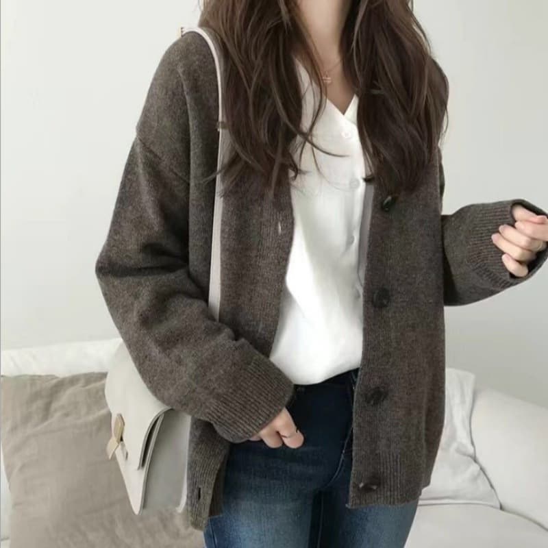 ママコーデ ゆったりシルエット コンフォートカーディガン