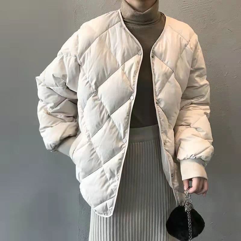 ママコーデ ふんわりキルティングブルゾン