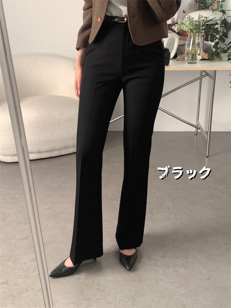 ママコーデ 発表会対応 秋冬ハイウエスト美脚パンツ きちんと見え
