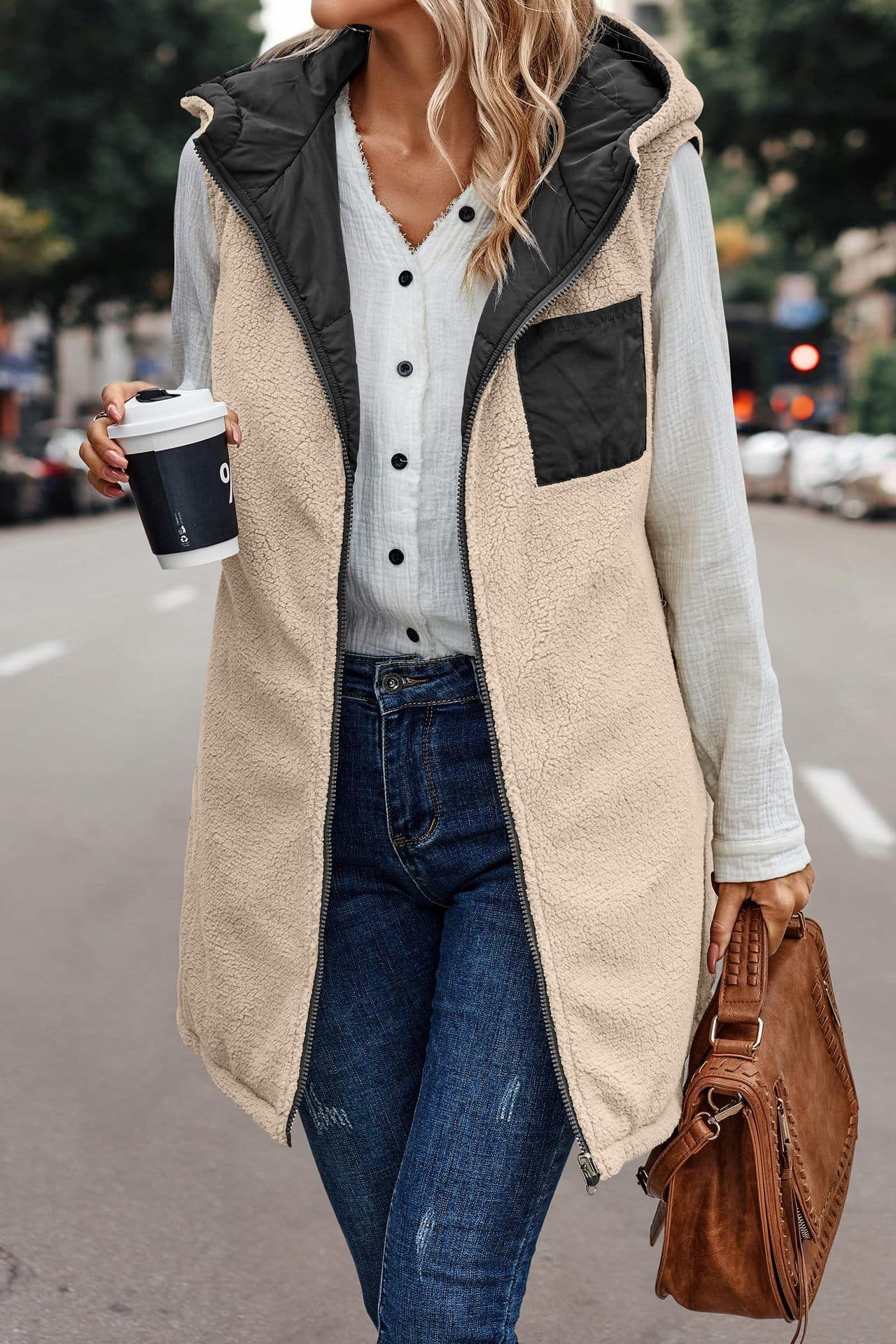 ママコーデ ママのための中綿ロングベスト