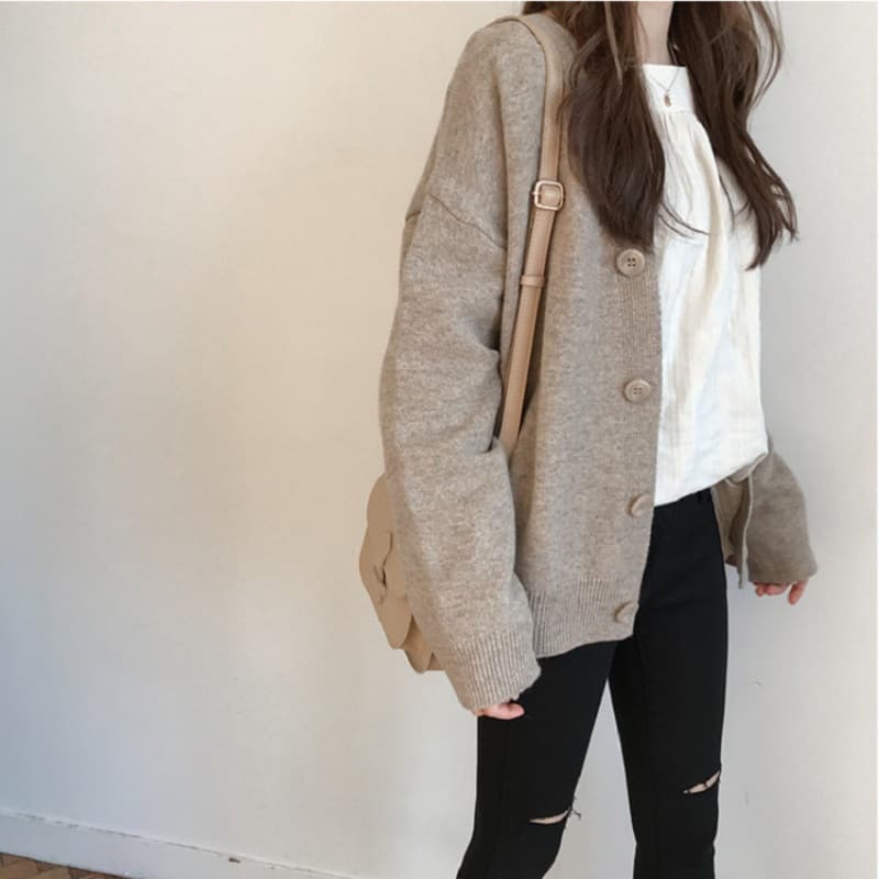 ママコーデ ゆったりシルエット コンフォートカーディガン