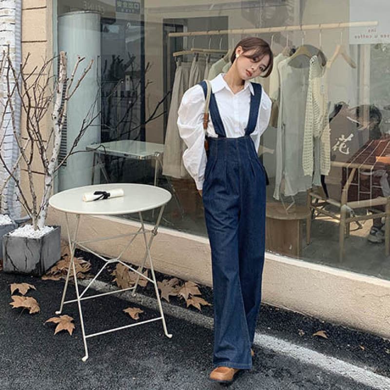 ママコーデ ゆったりシルエット デニムサロペット