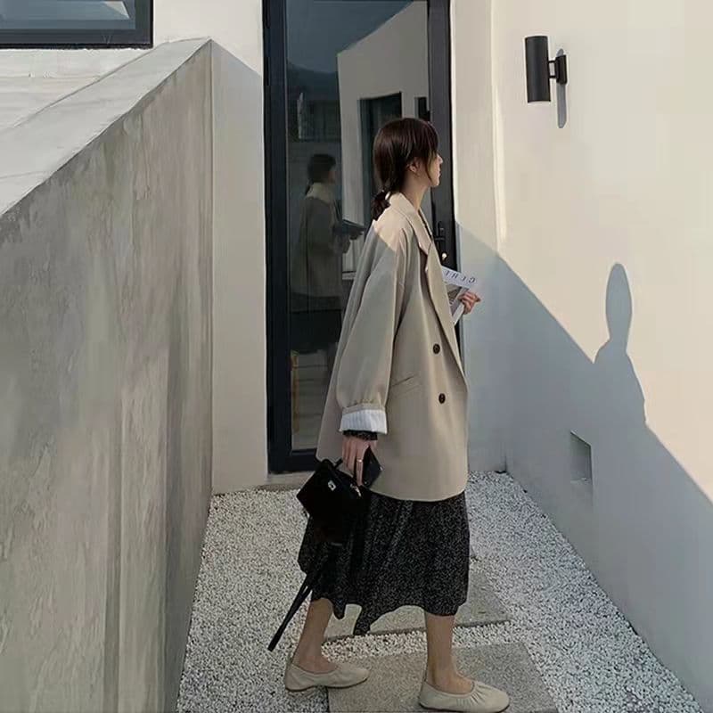 ママコーデ ゆったりシルエットロングジャケット