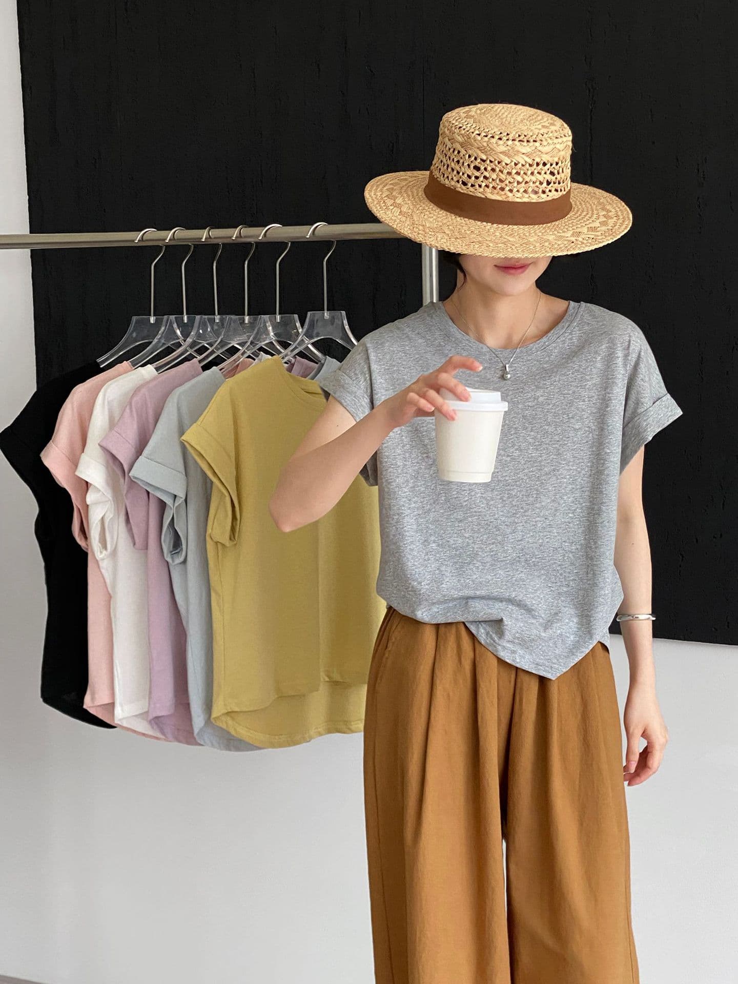 ママコーデ ナチュラル上品半袖カットソー