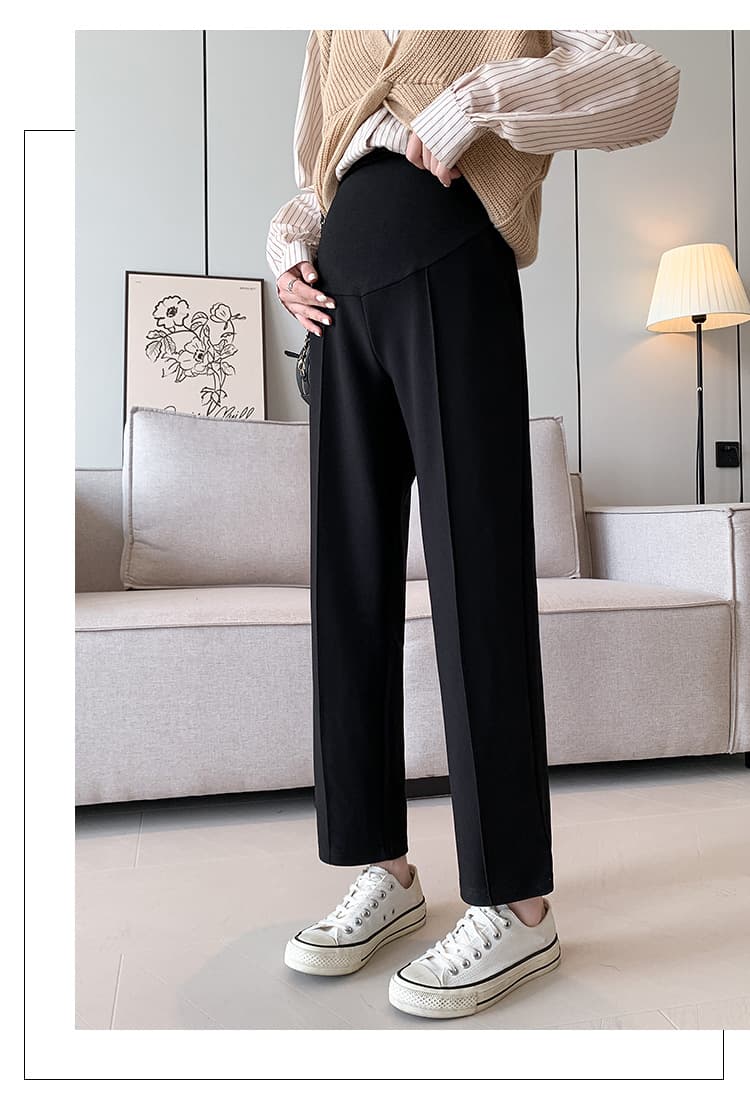 ママコーデ ゆったりマタニティ美脚パンツ