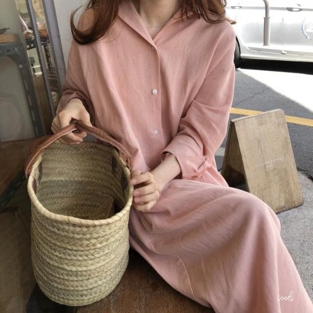 ママコーデ リラックス羽織りシャツワンピース