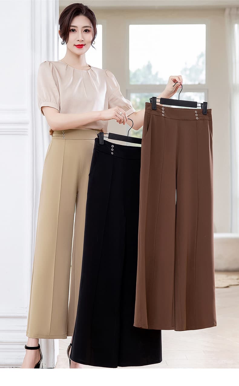 ママコーデ リラックスワイドストレートパンツ