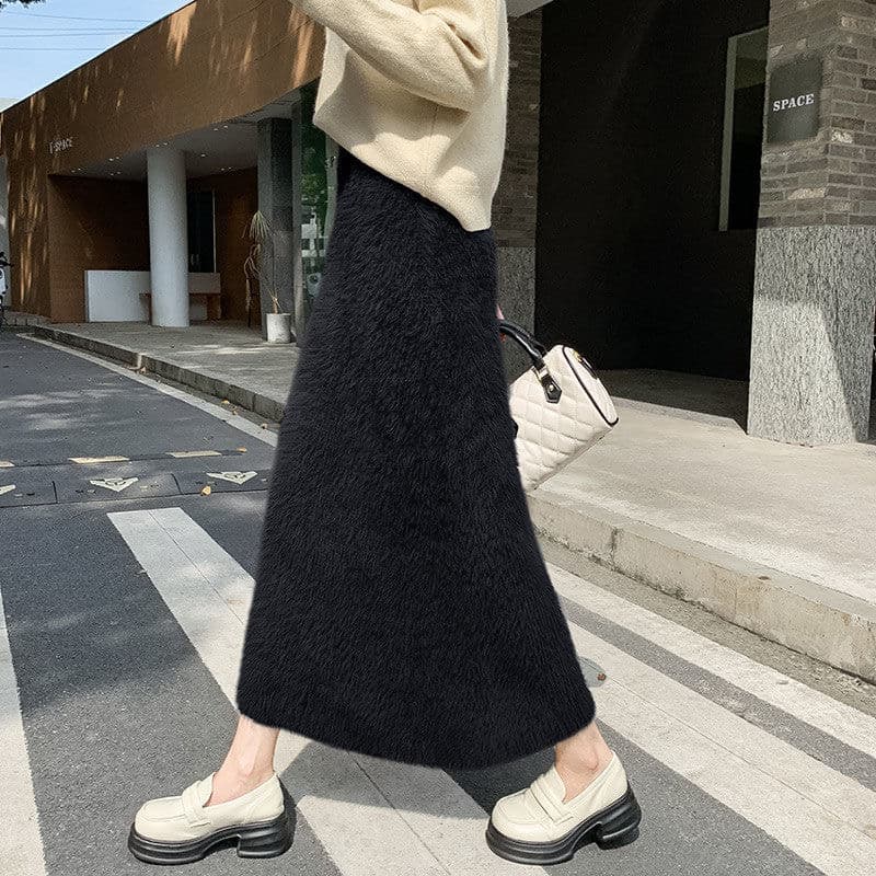 ママコーデ ふんわりもこもこロングスカート
