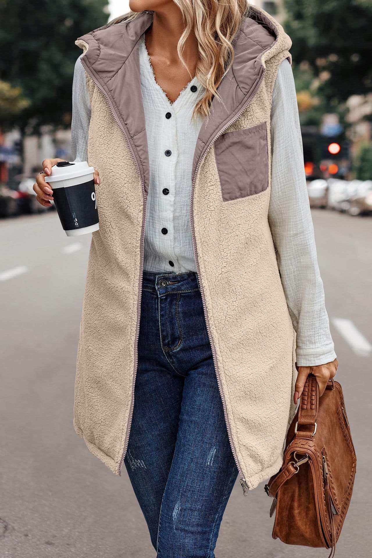 ママコーデ ママのための中綿ロングベスト
