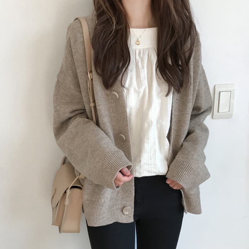 ママコーデ ゆったりシルエット コンフォートカーディガン