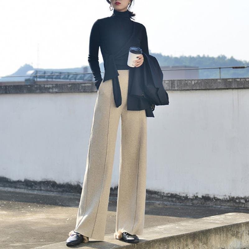 ママコーデ ウエストすっきりワイドパンツ