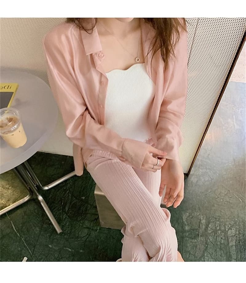 ママコーデ ゆったりシルエット シャツブラウス