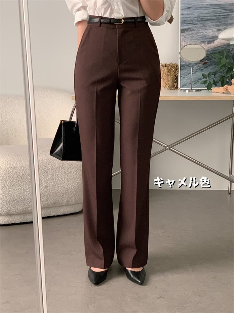 ママコーデ 発表会対応 秋冬ハイウエスト美脚パンツ きちんと見え