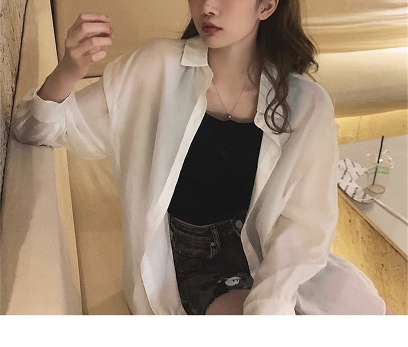 ママコーデ ゆったりシルエット シャツブラウス