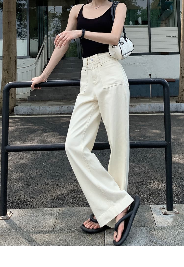 ママコーデ リラックスワイドデニムパンツ